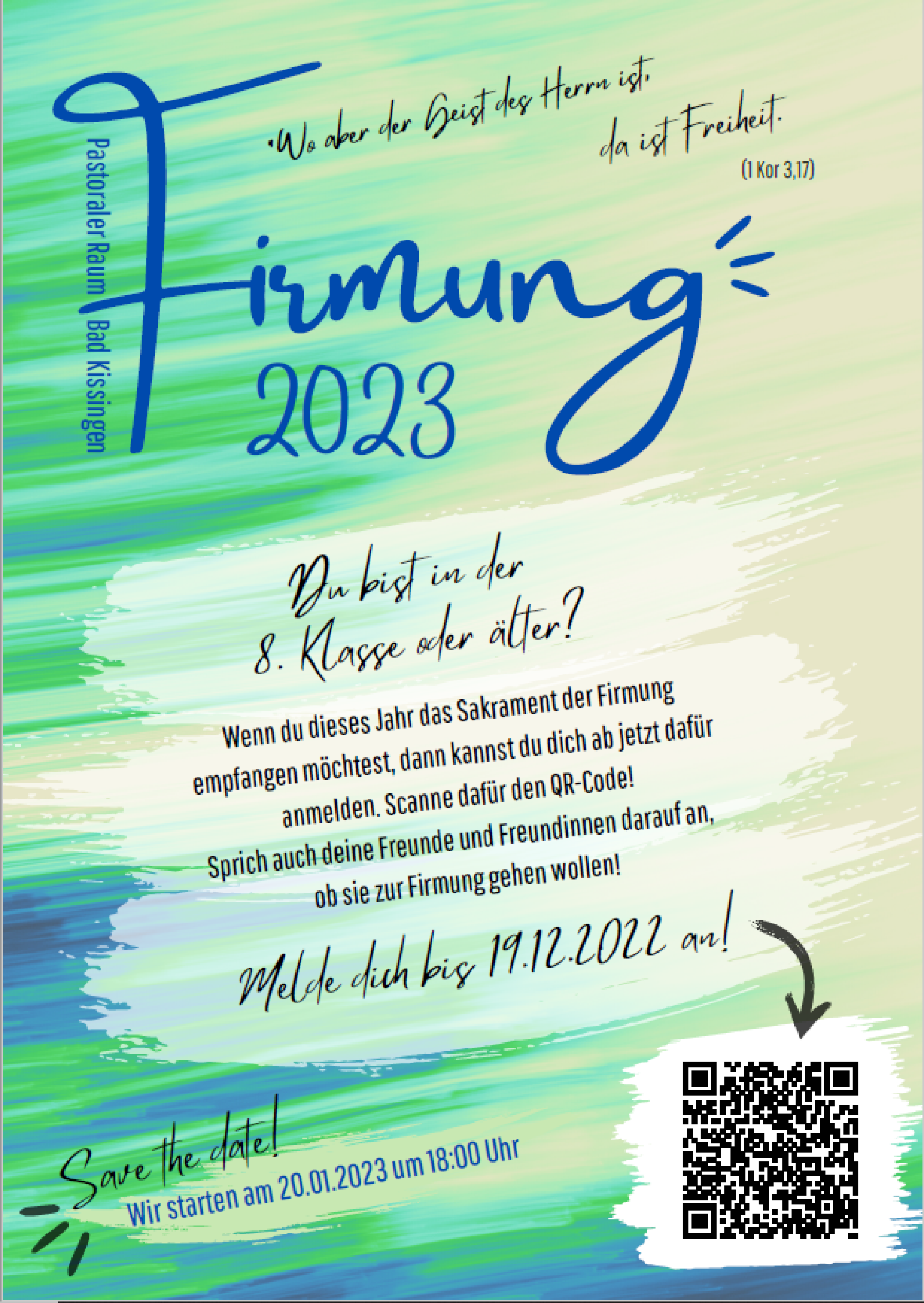 Firmung 2023 Anmeldung 19.12.22