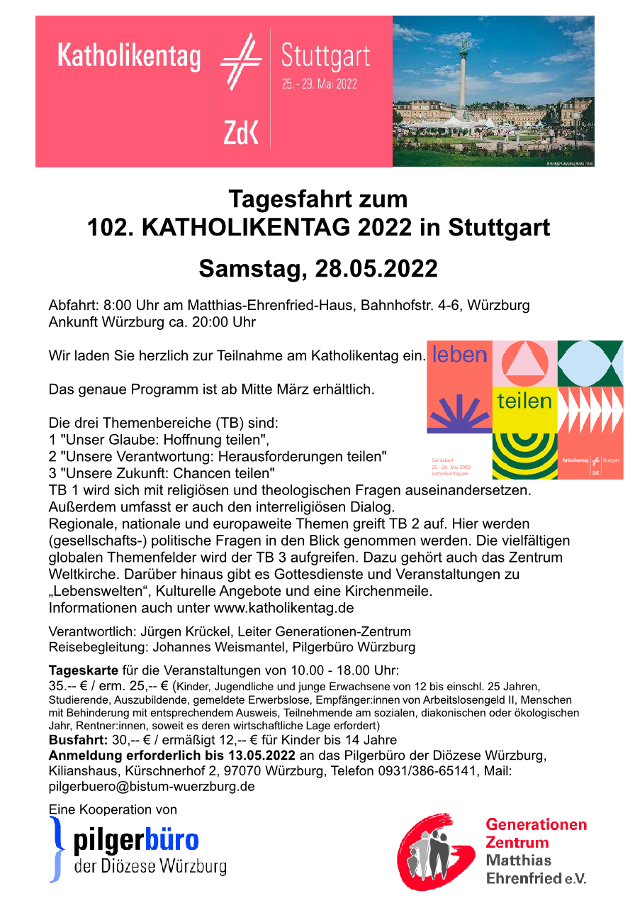 2022 05 28 Katholikentag Stuttgart Tagesfahrt