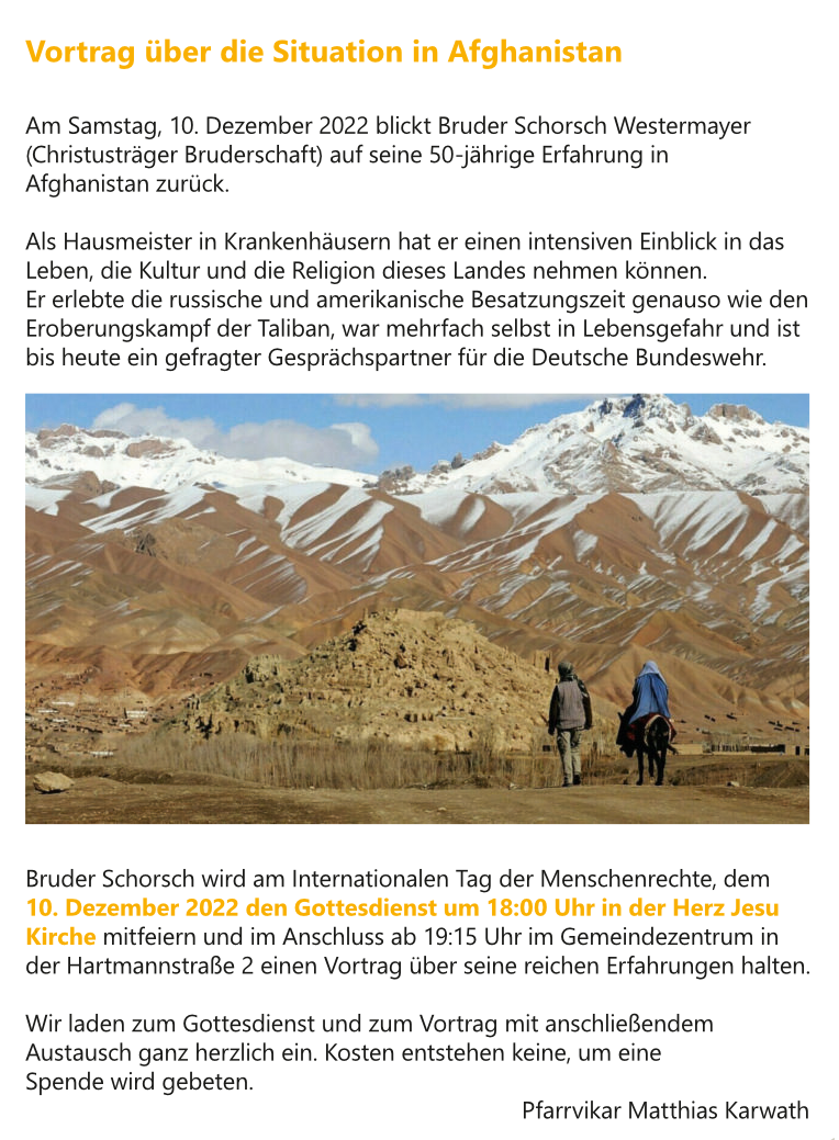 2022 12 10 Vortrag über Afghanistan