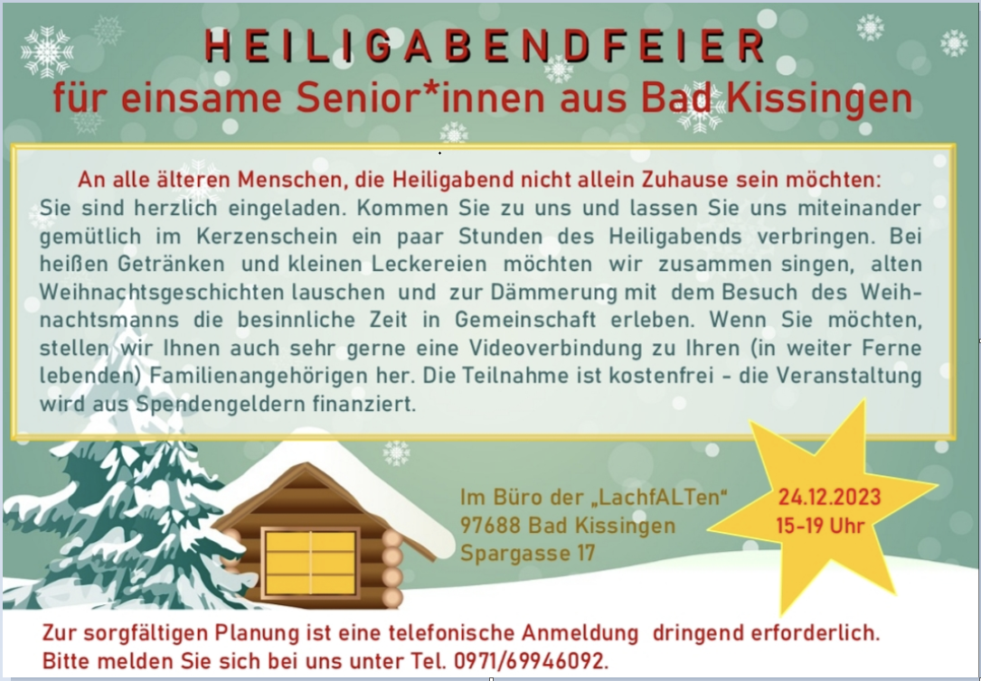 Veranstaltung 12 24 Hl. Abend Angebot in KG