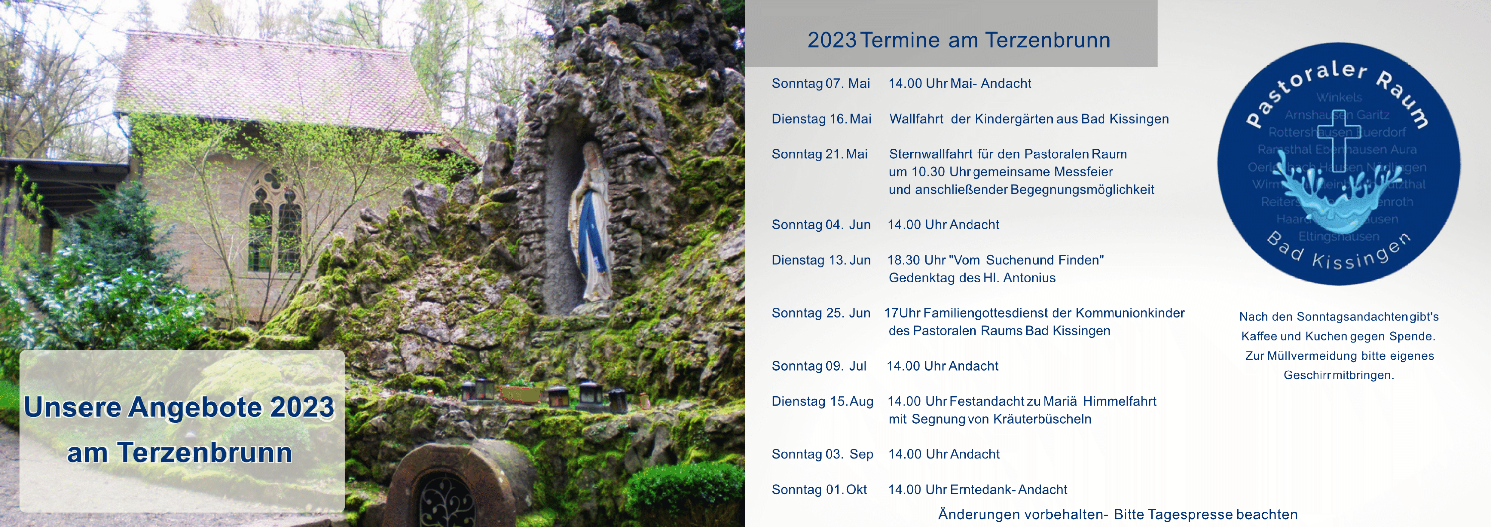 Gottesdienste 2023 Terzenbrunn Termine