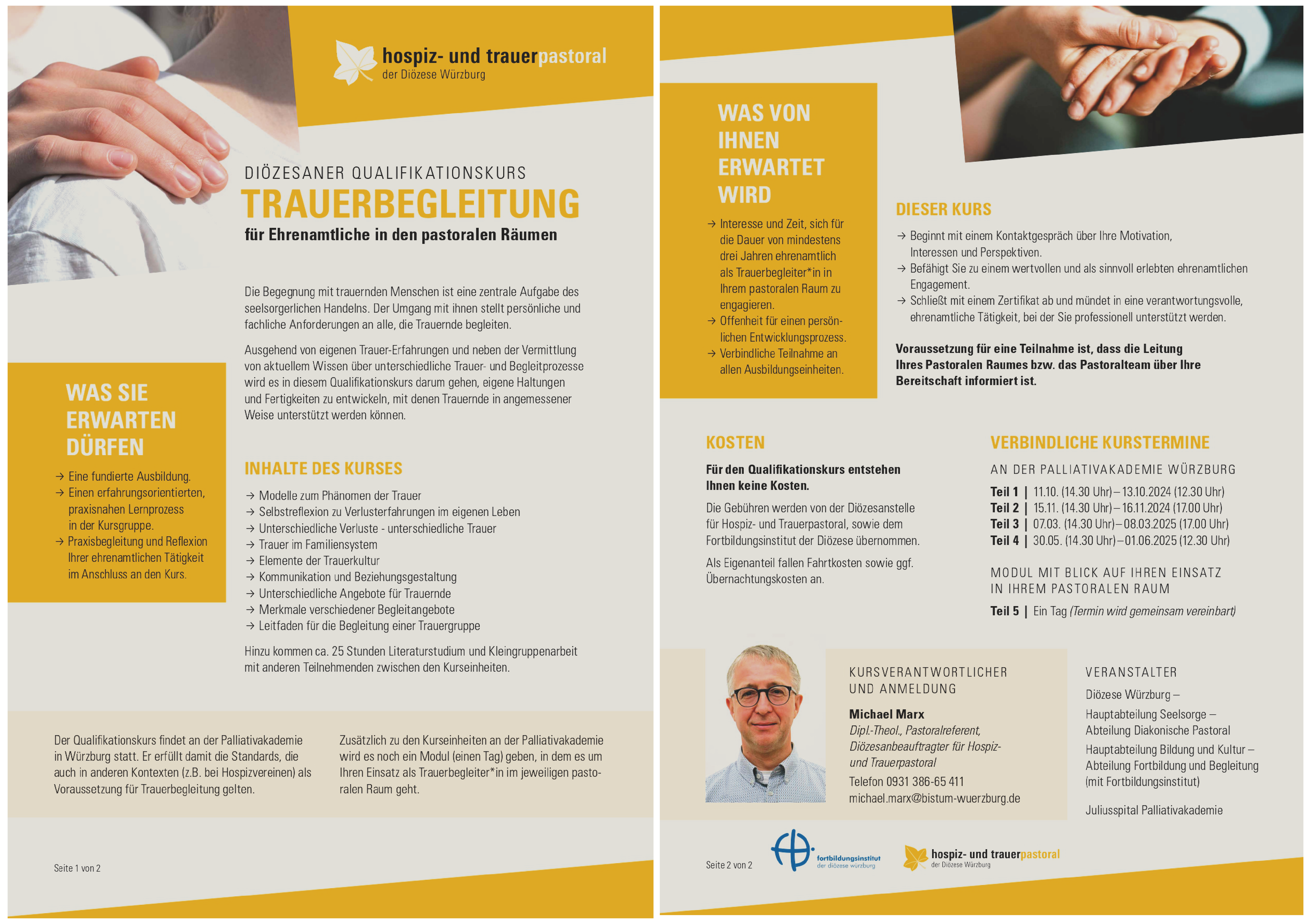 Trauerbegleitung Kurs Diözese