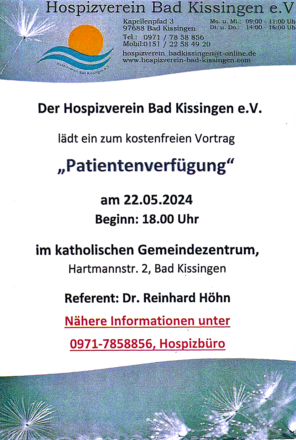 Veranstaltung 05 22 Patientenverfügung