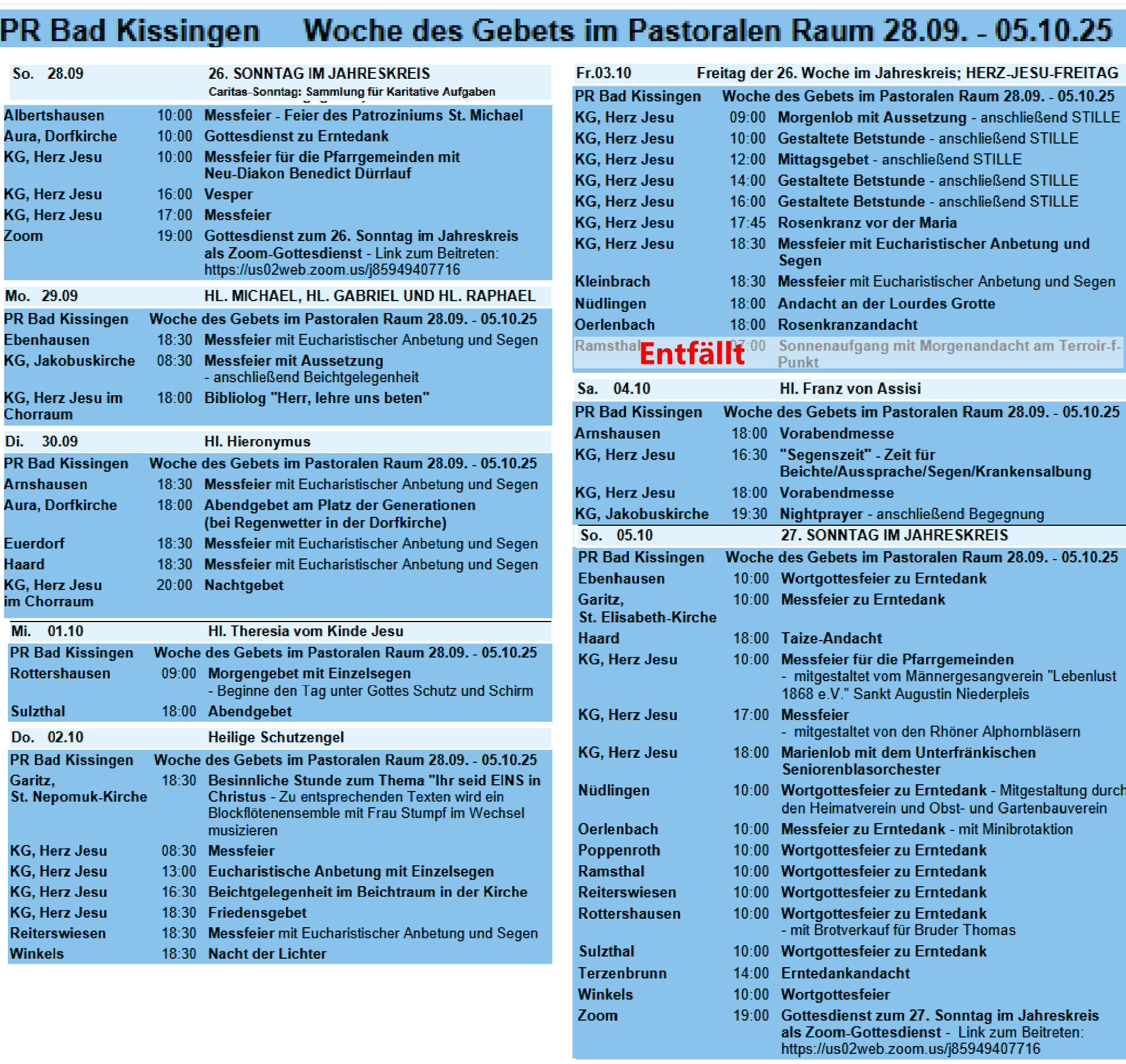 Woche des Gebets