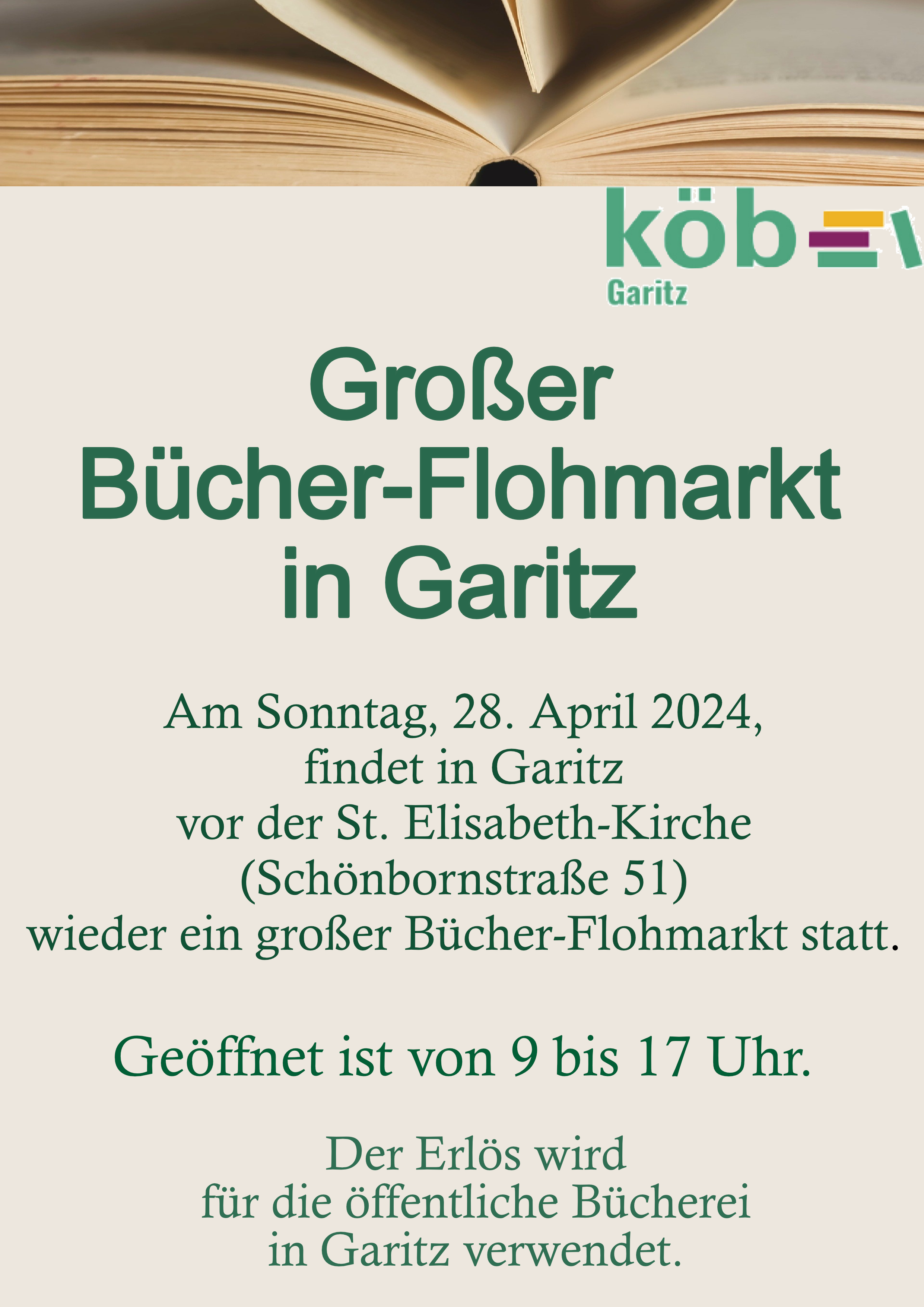 Bücherei GA 04 28 Bücherflohmarkt