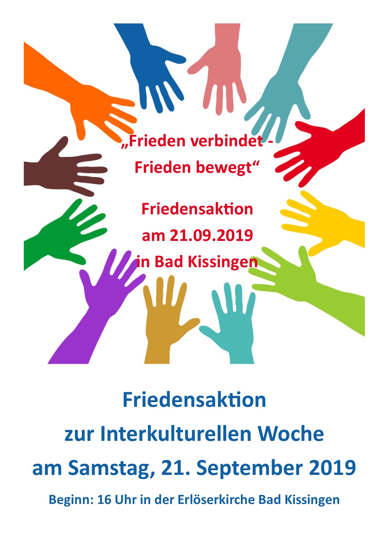 Friedensaktion 2019 Plakat